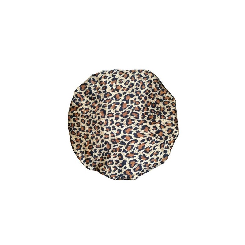 EleCharm Designer Reusable Shower Cap, Leopard Stylish Bath Cap Double