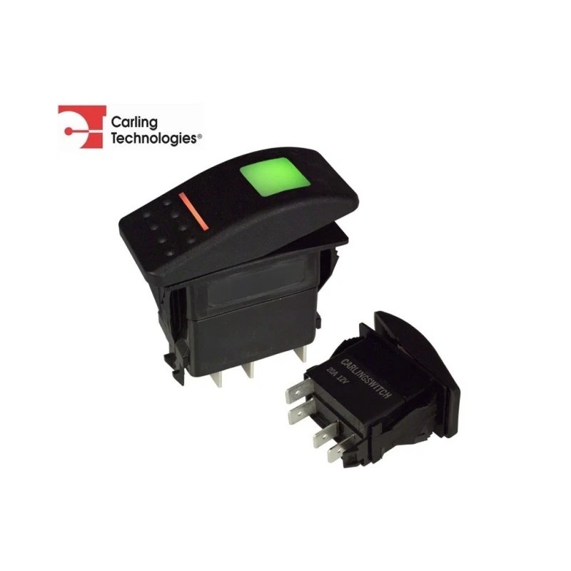 Carling Contura II OFF/ON/ON (3-position) Switch / lighted white lens