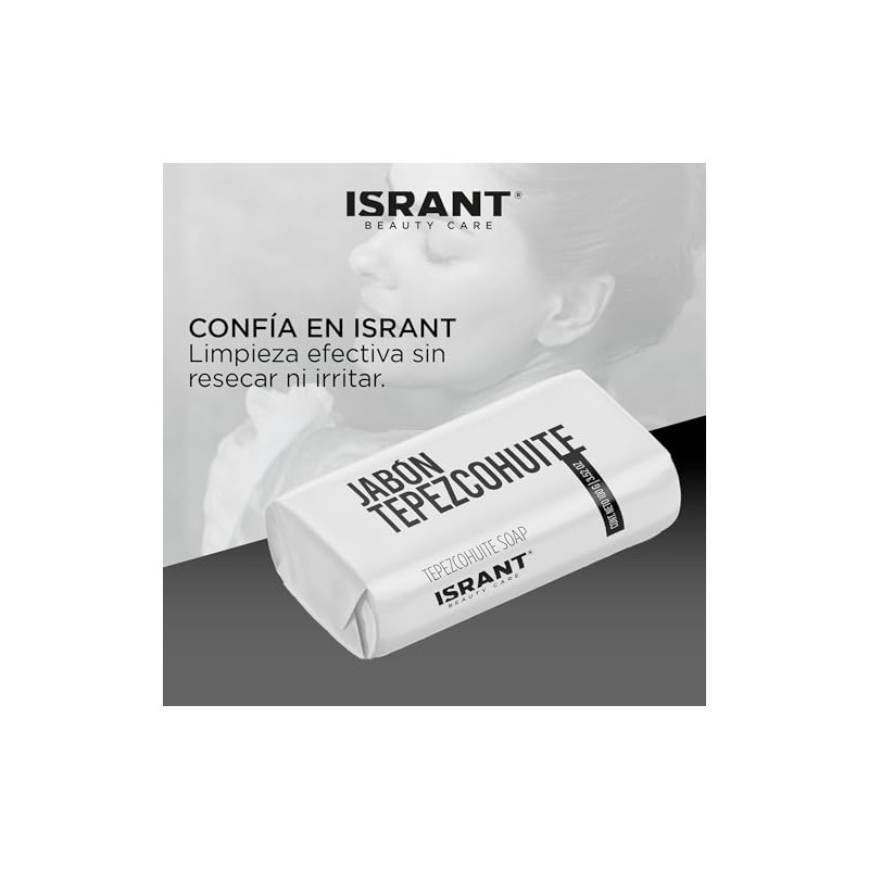 Pack de 12 Jabones de Tepezcohuite Corporal Natural ISRANT 100g
