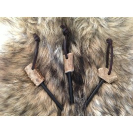 Lost River Leather Deer Antler Handled Ferro Rod/Fire Starter .8 cm X 8 cm Rod ****3 Pack****