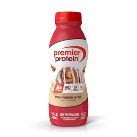 Premier Protein Shake, Cinnamon Roll, 30g Protein, No Added Sugar, 24 Vitamins & Minerals to Support Immune Health, 11.5 fl oz, 1 Pack (Packaging May Vary)