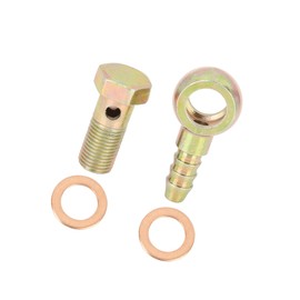 Motoforti 10mm Diameter Banjo Hose Barb Bolt Fittings Metal for Motorcycle Car Long-lasting