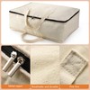 Belinlen 2-Pack Canvas Storage Bag 12oz Cotton Natural Closet Soft