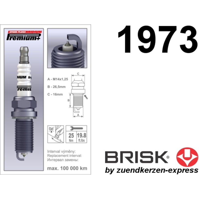 BRISK Iridium Premium+ Plus P29 ER17YIR-1 1973 Spark Plugs (Pack