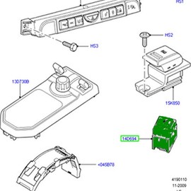 Land Rover Genuine SEAT Heated Switch Range Rover Sport 05-13 LR3 LR4 New YUF500120PVJ