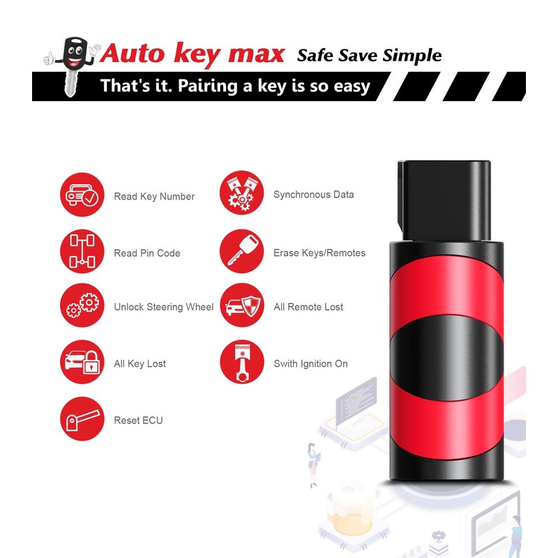 2 Programmable Key fob ,Simple Programmer Tool Compatible for 2014