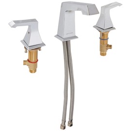 Dyconn Faucet WS3H39A-CHR Bayou Double-Handle 3 Hole Widespread Bathroom Faucet, Chrome