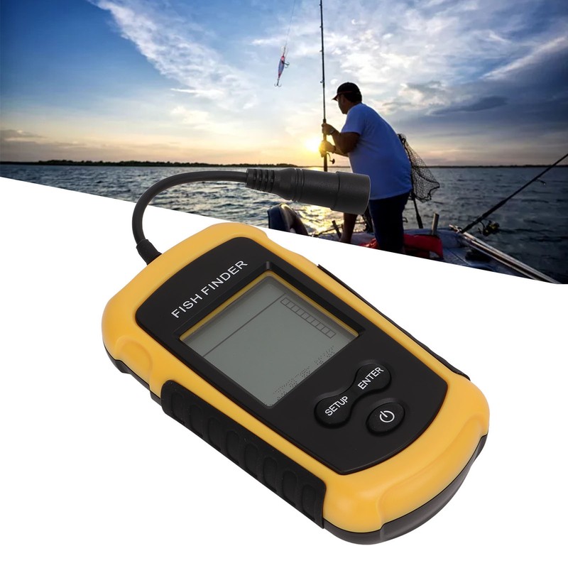 Wired Fish Finder ABS Portable Sonar Intelligent Underwater Fishfinder with
