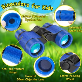 Binoculars Kids, Toys 3-10 Year Old Boy Gifts, Kids Telescope Outdoor Toys for Sports and Outside Play, Educational Learning Toys Gifts for 3 4 5 6 Year Old Boys(Dark Blue)