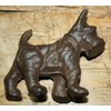 Vintage Cast Iron Scottie Dog Doorstop Papper Weight Schnauzer Dogs