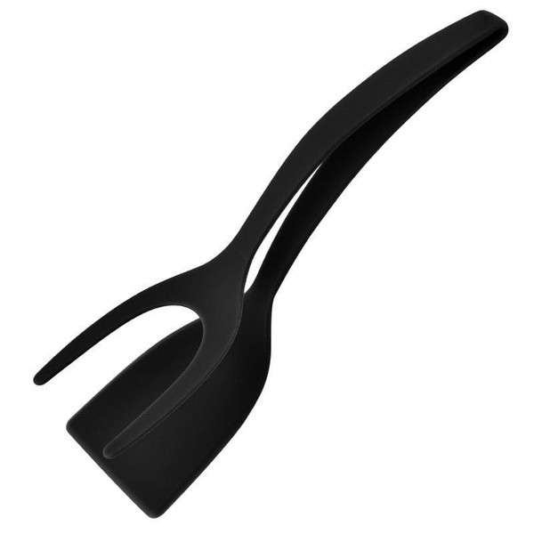 Nylon silicone cooking clip, food clip shovel 2-in-1, multi-purpose barbecue
