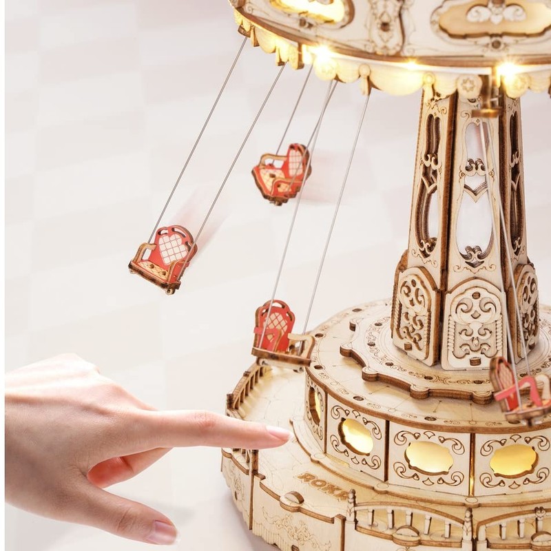 Tsukurundo ® Robotime 3D Wood Puzzle Amusement Park Series (Swing