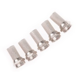 CDL Micro Screw/Twist on F Connectors for Satellite TV Aerial Coax Coaxial Cable RG6 (Pack of 5)