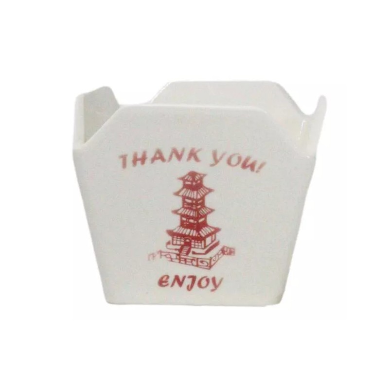Oriental Buddha Pagoda Asian Takeout To Go Box Serving Bowl