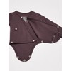 L'ovedbaby Unisex Baby Organic Cotton Kimono Bodysuit, Eggplant, 0-3 Months