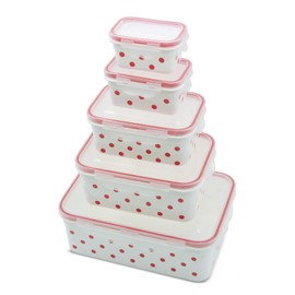 My Home 10-Piece Food Storage Containers Set, Dots, Food Storage Containers, Set