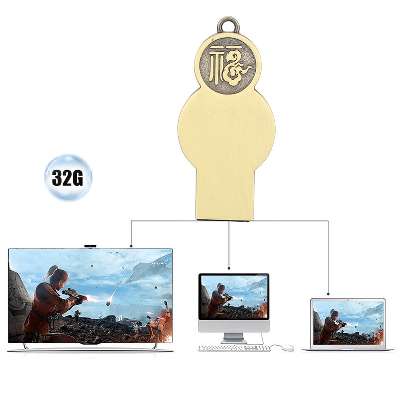 USB Flash Disk Portable Waterproof Metal 2.0 Drive Storage Memory