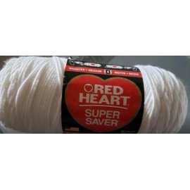 Red Heart Super Saver Yarn 8oz  Color White