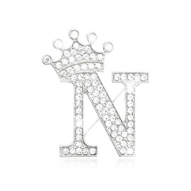 Brooches and Pins for Women Initial Brooch Pin Bag Charm Rhinestone Brooches for Wedding Dress Backpacks Clothing Crafts Accessories Custom Jewelry N