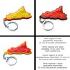 Generico Keyring with 3D orography from Sicily, brown-white