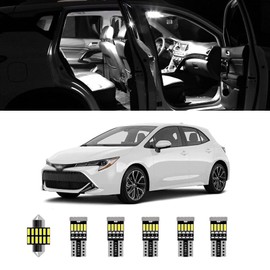 AWALITED - Kit de 7 luces LED interiores Corolla superbrillantes para mapas LED para Toyota Corolla 2013, 2014, 2015, 2016, 2017, 2018, 2019, 2020, 2021, todos los modelos