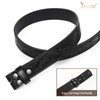 JASGOOD Western Leather Belt Strap for Men without Buckle Engraved