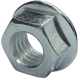 AERZETIX - C49644 - Set of 100 Hex Nuts with Flange Locking Toothing Collar Nut Flange Nut M8 Outer Diameter 17 mm - Carbon Steel Hardness 8 - Self-Locking Safety Nut - DIN 6923
