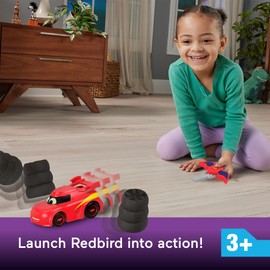 Fisher-Price DC Batwheels 1:55 Scale Toy Race Car Redbird Launching Vehicle with Crash Accessories for Ages 3+ Years
