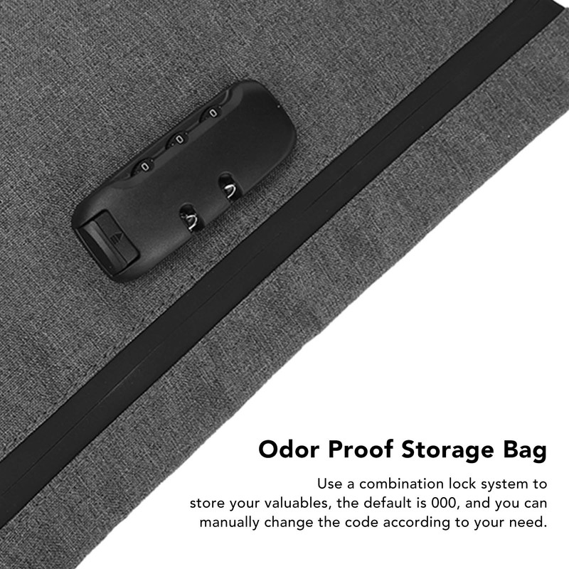 Nylon Storage Bag Activated Carbon Deodorant Zipper Closure Password Lock