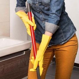 Vileda Guantes Antideslizantes - Superficie Texturizada, Limpieza Segura y Cómoda