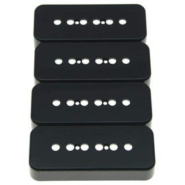 Dopro 4-Pack Black Plastic P90 Soapbar Guitar Pickup Covers Soap bar Pickup Cover with Pole Spacing 1-15/16"(49.2mm)