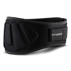 Fitgriff® Weight Lifting Belt V1, Fitness Belt for Bodybuilding, Weight Lifting, Crossfit Training, for Women and Men, black