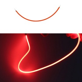 Kopida 3V Edison Bulb LED Filament Flexible Filament Cob Flexible Lamp Parts, 11.81 inch Edison Bulb DC3V Cob LED Filament Flexible Lamp Parts 2200k Diode Incandescent Flexible Filament, Red