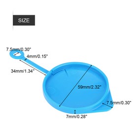 Washer Bottle Cap, Qiilu Blue Car Windshield Washer Bottle Cap Small Ring Lid Cover For Honda Accord Civic CRV CRX Plastic