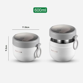 Lunch Box Thermal Food Flask Stainless Steel Insulated Food Soup Jar Container #Green