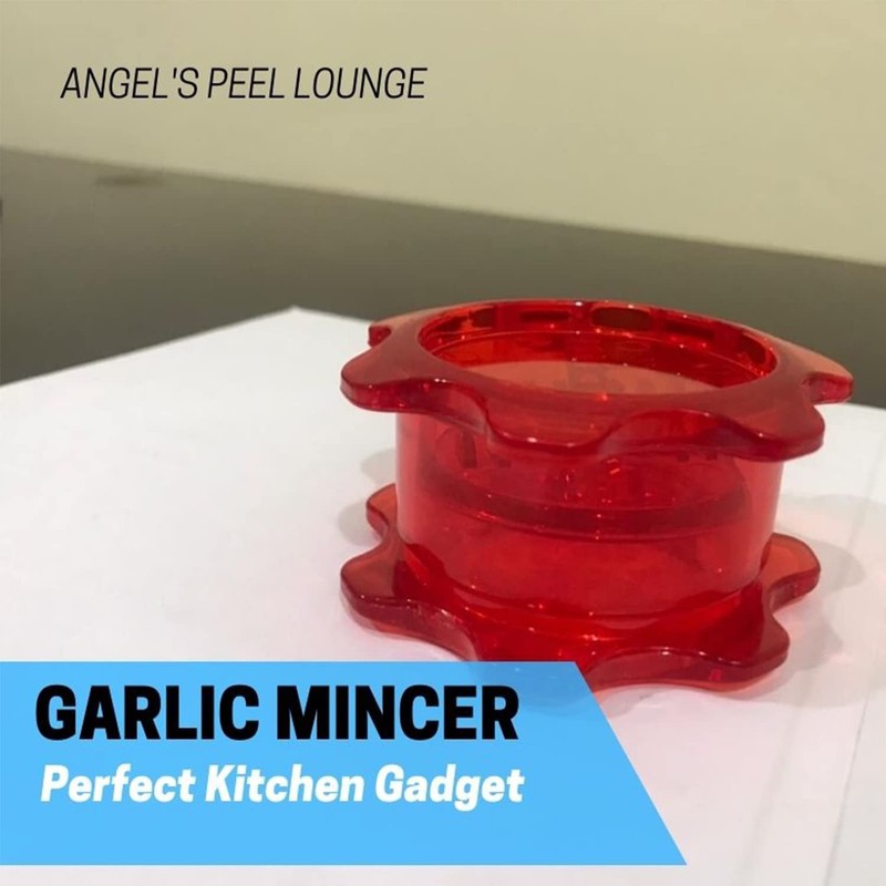 Angel’s Peel Lounge Garlic Mincer, Manual Garlic Press for Quick