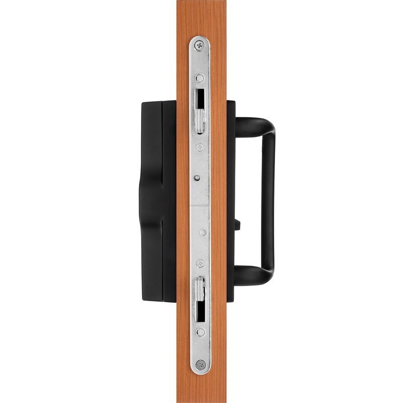 Rockwell Security Euro-Charlotte Sliding Glass Door Handle in Matte Black