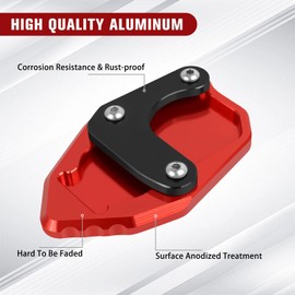 CHIFUN Kickstand Extender Enlarger Pad Side Stand Extension Plate Replacement for Honda CRF300L Rally CRF 300L 2021 2022 2023(Red)
