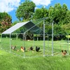 Large Chicken Coop Metal Chicken Runs for Yard with Cover