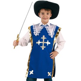 KarnevalsTeufel.de Athos Musketeer Children's Costume Throw 1-Piece Blue / White Fencer Musketeer Costume for Children (152/164)