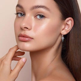 Ankh Earrings 925 Sterling Silver Abalone Shell Eye Of Horus Leverback Earrings Egyptian Mother's Day Jewelry for Women Mom