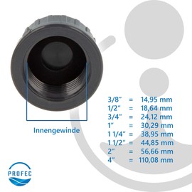 PVC THREADED CAP 1/2 Inch