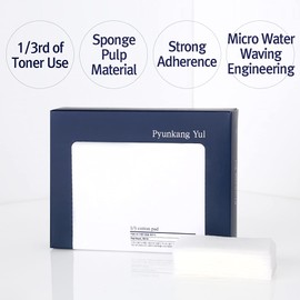 PYUNKANG YUL 1/3 Cotton Pads for Face - 3 Times Higher Absorbency from 1/3rd of Toner Use - Eye Makeup Remover Face Toner pads - Cotton Squares Lint Free Wipes - Facial Cleansing Pads - 2 x 160 pieces