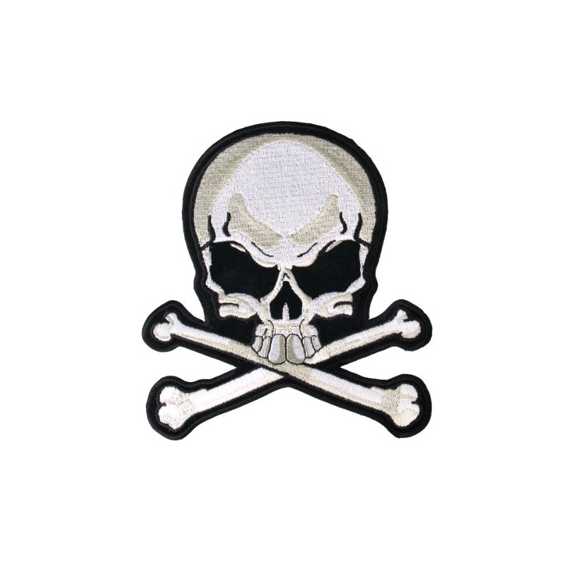Hot Leathers Skull & Bones Classic Patch (3" Width x