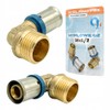 Rimex Press Fitting Angle 16 x 1/2 Inch, PEX Brass