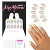 KupMiaow Press On Nails 24pcs Nail Kit with Glue &