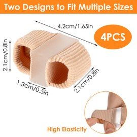 4 Pack Gel Toe Separators, Toe Spacer Toe Separators for Overlapping Toes Hammer Toe Corrector for Women Men Bunion Corrector with 2 Loops for Feet, Hammer Toe Straightener(2PC)