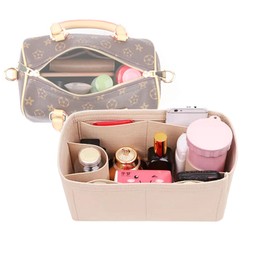 Purse Organizer Insert Fit LV Speedy 20 Tote Felt Organizer Bag Shaper Y061khaki-S