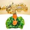 Lotus Leaf Frog Jewelry Box Hand Painted Innovative Metal Jewelry