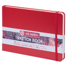 Talens Art Creation Sketchbook Red | 14.8 x 21 cm, 140 g, 80 Sheets